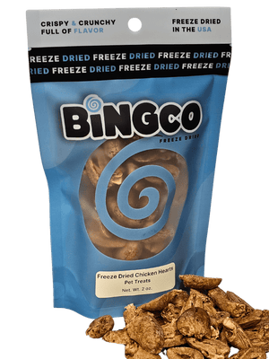 Freeze Dried Chicken Hearts - Bingco