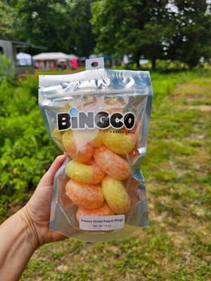 Freeze Dried Peach Rings Outside