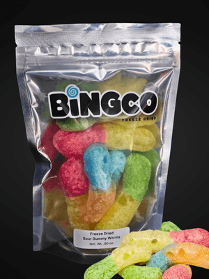 Freeze Dried Sour Gummy Worms - Bingco
